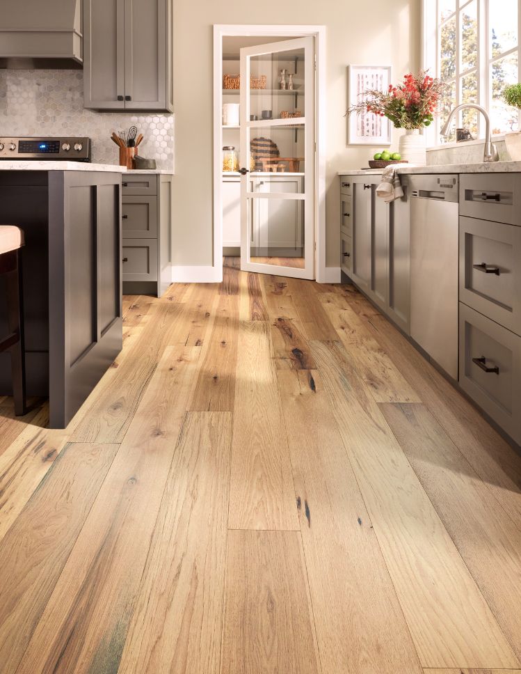 hardwood flooring in a stylish bright PA kitchen