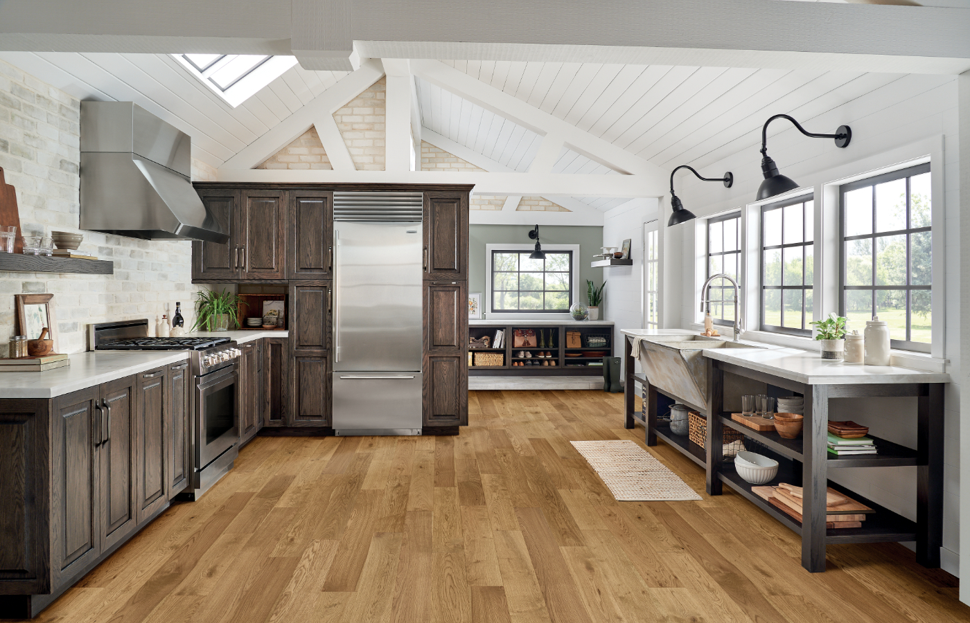wood flooring in kitchen